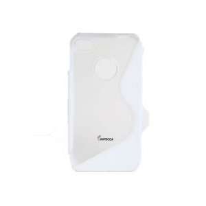   Clear Protective Skin for iPhone 4   White IMPIPS201W