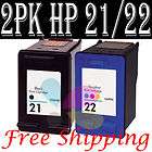 Bulk set of 2 HP 21 22 ink cartridges for Deskjet D1415 D1430 D1420 