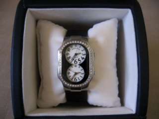   Teslar Dual Time Zone Watch w/Diamonds/3 Extra Straps & Box  