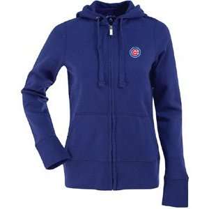  Chicago Cubs Womens Zip Front Hoody Sweatshirt (Team Color 