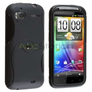 Black TPU Rubber Gel Hard S Curve Case Cover For T Mobile HTC 