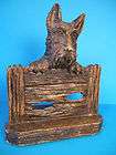 scotty scottie dog vintage syroco wood bookend expedited shipping 
