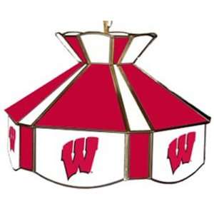    Wisconsin Badgers Stained Glass Swag Light