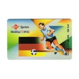 Collectible Phone Card 20u World Cup Soccer 1994   Germany   2nd 