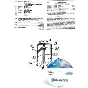  NEW Patent CD for FERRITE MAGNETIC HEAD WITH GAP SPACER OF 
