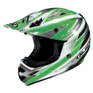  HJC AC X3 Option MC 4 Motocross Helmet White/Green/Silver 