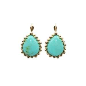   Dew Drop Collection   Pear Drop Earrings   Turquoise ANZIE Jewelry