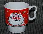 VTG Napco Holiday Winking Santa Head Pitcher Cup Mug Set Christmas 