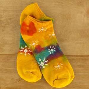  Organic Cotton Footie Socks   Tie Dye Sunshine