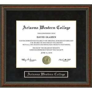    Arizona Western College (AWC) Diploma Frame