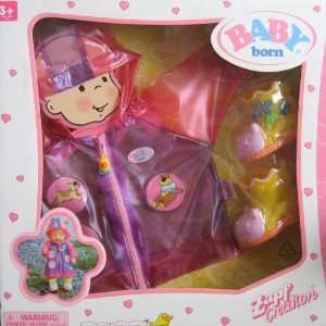  Baby Born RAIN Fashion Outfit w Hooded Raincoat & Boots 