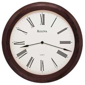  Bulova Kentshire Wooden 24 Wide Wall Clock