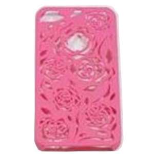  Pink Carving Flower Rose Snap Clip on Hard Cover Case for 