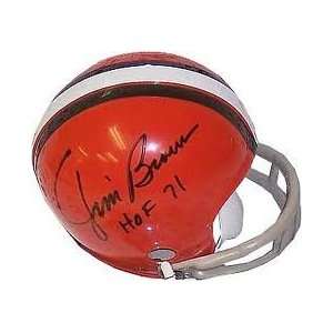  Jim Brown Autographed Cleveland Browns Throwback Riddell 