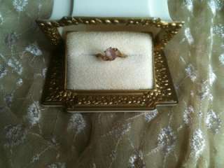 Vintage Marked Uncas 14KT GE Pink Stone Ring found in Box from an 