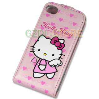 Hello Kitty Flip Leather Case Cover For iPhone 4 4G C3  