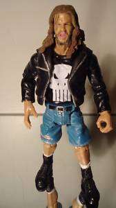 ECW WWF TNA WWE Wrestling RAVEN figure w/punisher shirt  