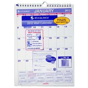   Monthly Wall Calendar, Small Wall, 2012 (PM1 28)
