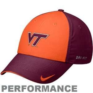  Nike Virginia Tech Hokies Maroon Orange Legacy 91 Training 