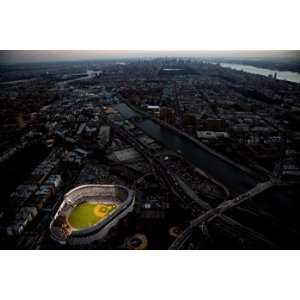  Yankee Stadium at Dusk from Fuji Blimp (Horizontal)