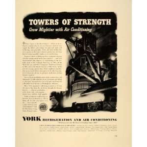  1941 Ad York Air Conditioning Steel Mill Blast Furnace 