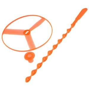   Hand Spinning Shooter Flying Saucer Disc Toy Orange
