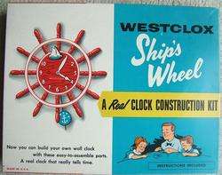 Vintage WESTCLOX SHIPS WHEEL CLOCK CONSTRUCTION KIT 82002 ORIGINAL BOX 