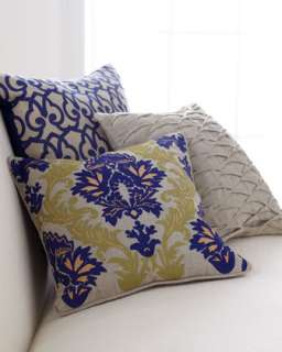 Decorative Pillows in Blue, Green, & Natural