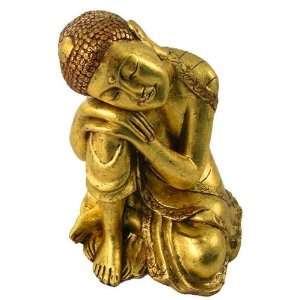  Resting Golden Buddha 12 Inches High 