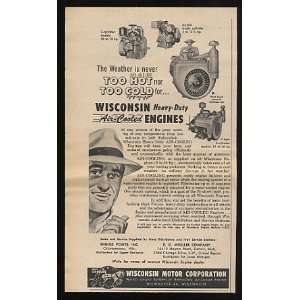 1958 Wisconsin Motor Air Cooled Engines Print Ad (12089)  