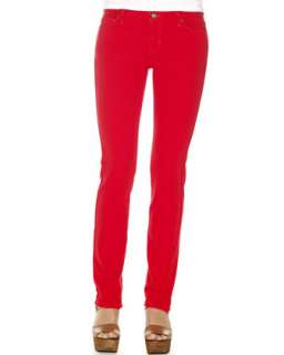 Slim Tank & Colored Skinny Jeans, Red