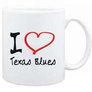  Mug White  I LOVE Texas Blues  Music