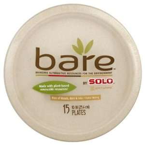 Solo Solo Go Bare Bamboo 10 In Plte 15.0000 CT (Pack of 12)  