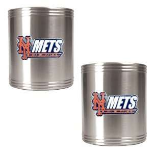  New York Mets 2pc Stainless Steel Can Holder Set Sports 