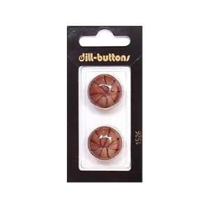   Dill Buttons 20mm Shank Brown Basketball 2 pc (6 Pack)