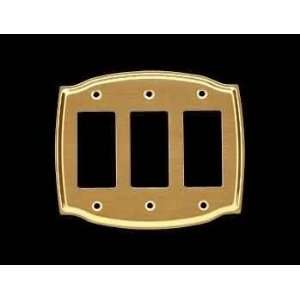  Switchplates Bright Solid Brass, Solid Brass GFI Outlet 