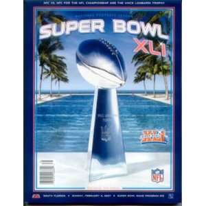  2007 Super Bowl XLI Program   Colts / Bears Sports 