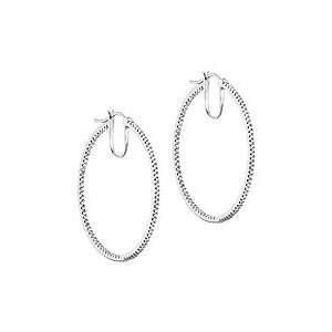   . White Gold, 1/2 ct. tw. Inside Out Diamond Hoop Earrings Jewelry