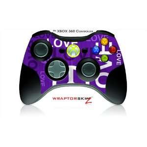 XBOX 360 Wireless Controller Skin   Love and Peace Purple (Controller 
