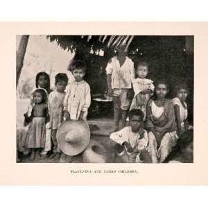  1908 Halftone Print Tlapaneca Zambo Children Mexico 
