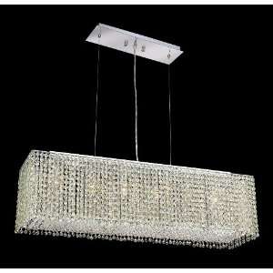  Impressive rectangular formed crystal chandelier lighting 