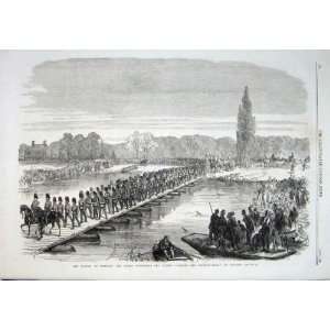  Guards Cross Pontoon Bridge At Dachet Windsor 1869