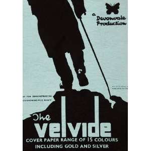  1938 Ad Velvide Textured Cover Paper Printing   Original 