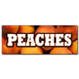  36 PEACHES DECAL sticker peach fruit stand market new 