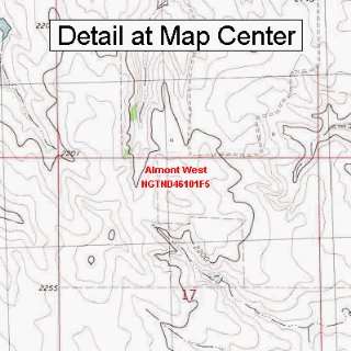  USGS Topographic Quadrangle Map   Almont West, North 