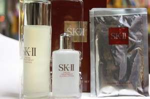 SK II Facial Treatment Essence 75ml + Clear Lotion 40ml + Facial Masks 