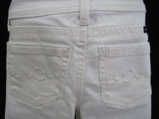 TRACTOR JEANS Girls White Denim Shorts Capris Size 7  