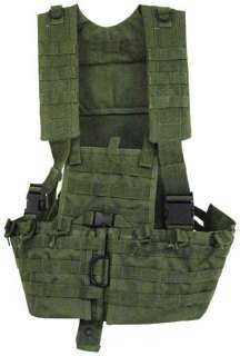 Voodoo Tactical MOLLE Chest Rig w/ 6 Magazine Pouch OD  