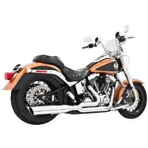   Union 2 into 1 Chrome Exhaust for 1986 2011 Harley Davidson Softail