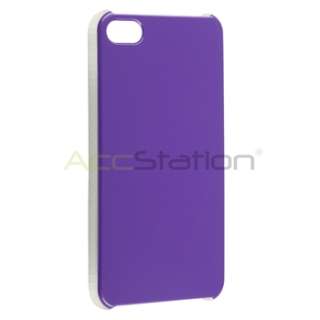 Purple Thin Hard Case Skin Cover+Privacy Film Accessory Bundle For 